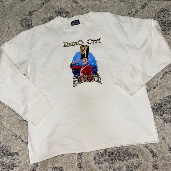 Vintage unisex Radio City Musical Christmas embroidered deadstock Crewneck 90s - Picture 1 of 7